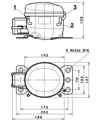 Compresor frigorific Cubigel L30CL (R600a)